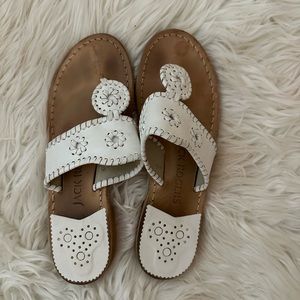 White Jack Rogers Sandals